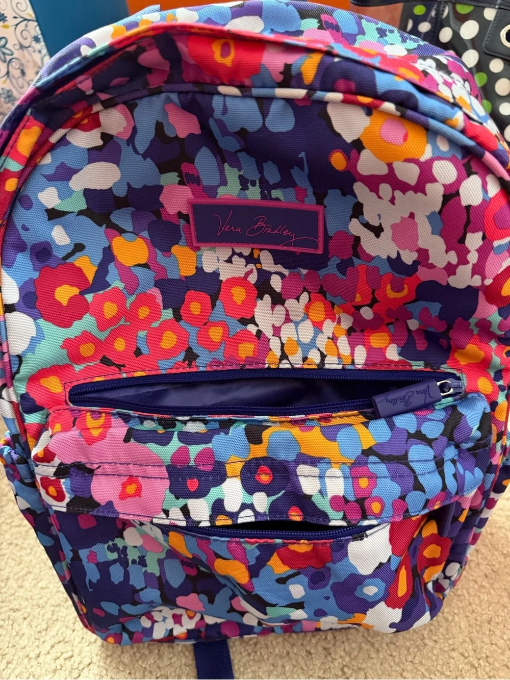 Vera Bradley Multicolor Purple Floral Backpack